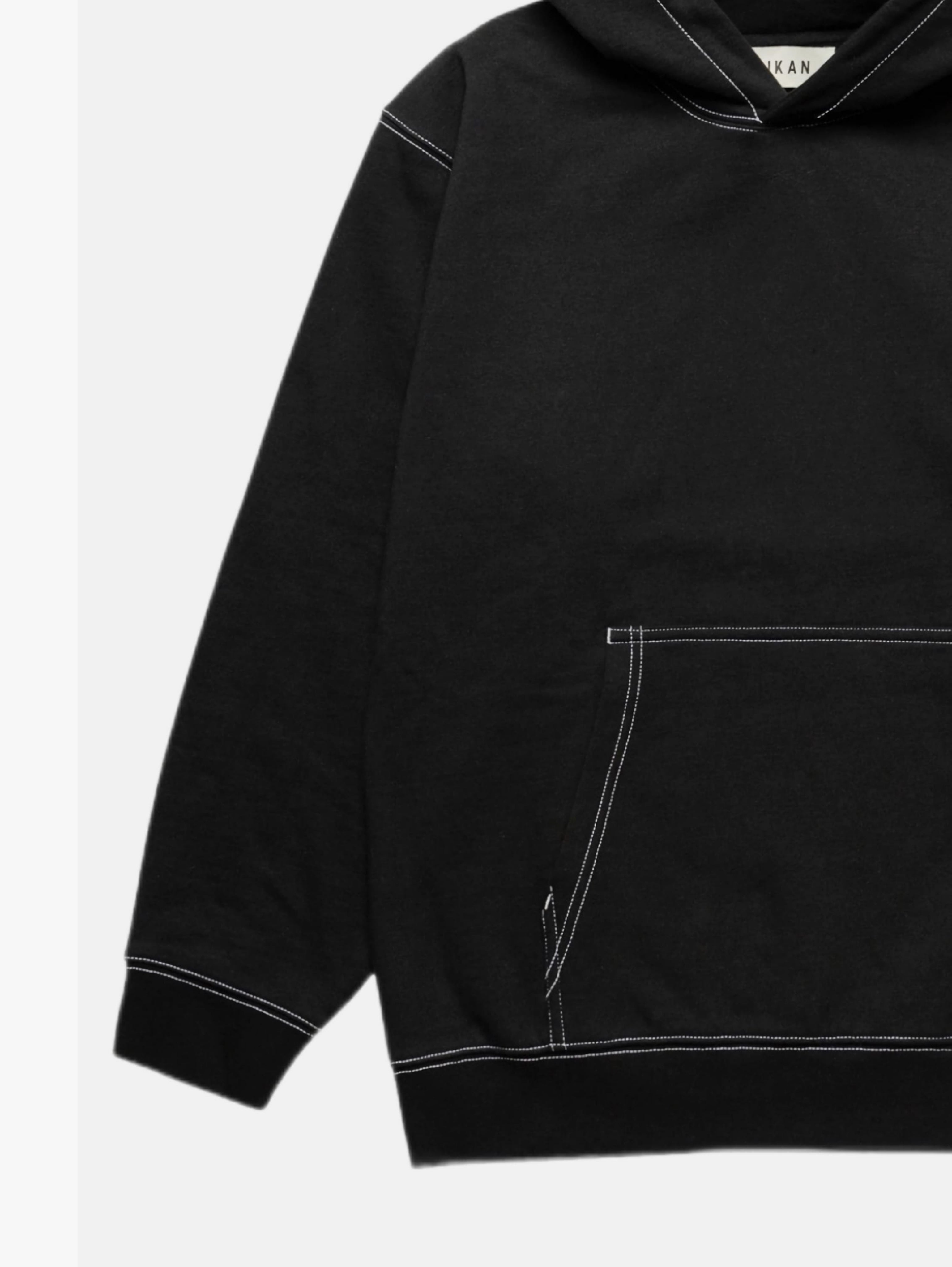 Black Stitch Hoodie