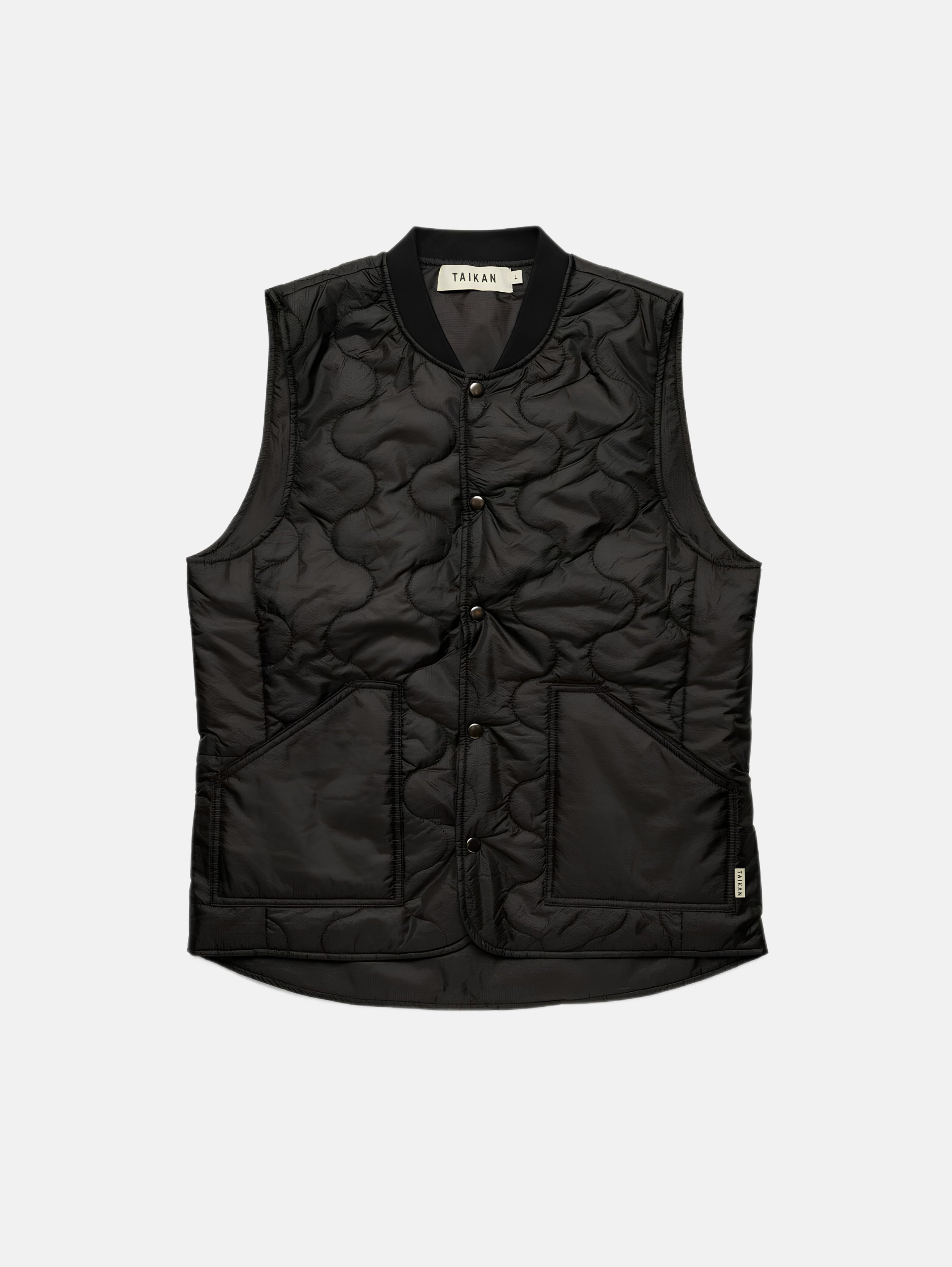 Quilted Black Vest